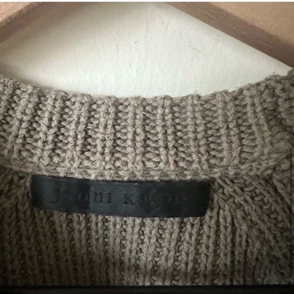 Jenni Kayne Cotton Fisherman Sweater Sage Small - Picture 5 of 6